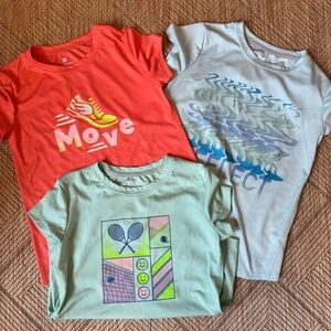 All in Motion Kids Short Sleeve Tees - Coral, Mint, Light Gray M(8)